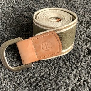 Cole Haan reversible Canvas and Calf leather belt